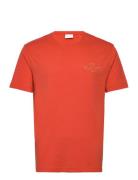 Reg Tonal Shield Ss T-Shirt Tops T-shirts Short-sleeved Orange GANT