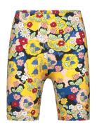 Flowers Aop Bike Shorts Bottoms Shorts Yellow Mini Rodini
