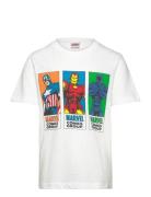 Tshirt Tops T-shirts Short-sleeved White Marvel