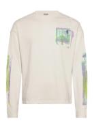 Graphic Long Sleeve Great Boxy Tops T-shirts Long-sleeved White Weekda...