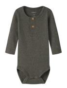 Nbmkab Ls Body Noos Bodies Long-sleeved Brown Name It
