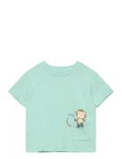 T-Shirt .-- Bolsi Tops T-shirts Short-sleeved Green Mango