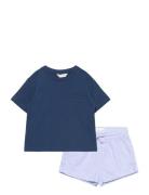 Striped Short Pyjamas Pyjamasetti Pyjama Navy Mango