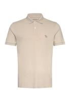 Anf Mens Knits Tops Polos Short-sleeved Beige Abercrombie & Fitch