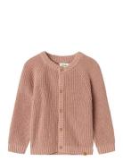 Nmnemlen Lin Ls Knit Card Lil Noos Tops Knitwear Cardigans Pink Lil'At...