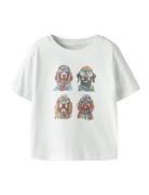 Nmmvoto Ss Nreg Top Tops T-shirts Short-sleeved White Name It