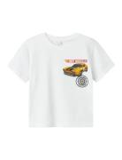 Nmmjorge Hotwheels Nreg Ss Top Box Sky Tops T-shirts Short-sleeved Whi...