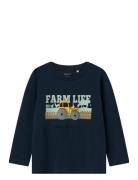 Nmmlactor Ls Top Box Tops T-shirts Long-sleeved T-shirts Navy Name It