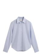 Reg Classic Poplin Striped Shirt Tops Shirts Long-sleeved Blue GANT