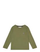 Shield Ls T-Shirt Tops T-shirts Long-sleeved T-shirts Khaki Green GANT