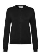 Rwdenise Ls Regular Cardigan Tops Knitwear Cardigans Black Rosemunde
