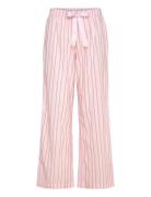 Poplin Pyjamas Trousers Pyjamahousut Olohousut Pink Gina Tricot