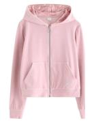 Sweatshirt Velour With Hoodie Tops Sweat-shirts & Hoodies Hoodies Pink...