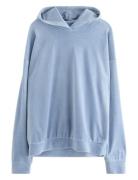 Sweatshirt Hood Velour Tops Sweat-shirts & Hoodies Hoodies Blue Lindex
