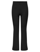 Kogfever Rib Flared Pants Cp Jrs Noos Bottoms Leggings Black Kids Only