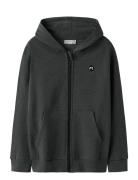 Nkmvimo Ls Sweat Card Bru Noos Tops Sweat-shirts & Hoodies Hoodies Gre...