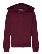 Fleece Hoodie Tops Sweat-shirts & Hoodies Hoodies Burgundy Ralph Laure...
