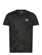 Backprint T Camo Tops T-shirts Short-sleeved Black Alpha Industries