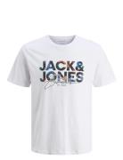 Jjgeplas Tee Ss Crew Neck Mni Tops T-shirts Short-sleeved White Jack &...