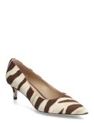 Adrienne Zebra-Print Canvas Pump Shoes Heels Pumps Classic White Laure...