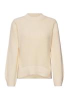 Slfleslie Ls Knit O-Neck B Tops Knitwear Jumpers White Selected