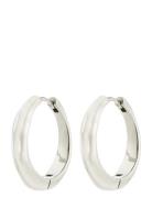 Harrison Hoops Silver-Plated Accessories Jewellery Earrings Hoops Silv...
