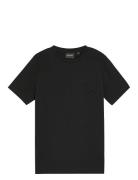 Embossed Eagle T-Shirt Tops T-shirts Short-sleeved Black Lyle & Scott