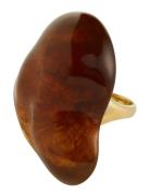 Lian Ring Gold-Plated/Brown Sormus Korut Brown Pilgrim