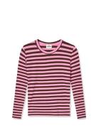 5X5 Classic Stripe Talika Top Tops T-shirts Long-sleeved T-shirts Pink...