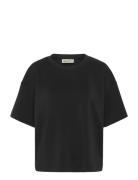 Hellemw Emb Boxy Tee Tops T-shirts & Tops Short-sleeved Black My Essen...