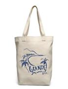 Grande Mare Canvas Tote Bag Shopper Laukku Cream GANT