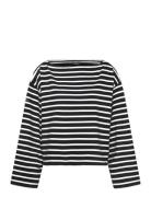 Striped Boatneck Mariner Tee Tops Shirts Long-sleeved Multi/patterned ...