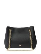 Mnml Mngrm Shldr Bg Bags Small Shoulder Bags-crossbody Bags Black Calv...
