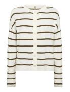 Sc-Dollie Stripe Tops Knitwear Cardigans White Soyaconcept