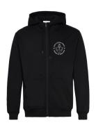 Hook Hooded Zip Sweatshirt Tops Sweat-shirts & Hoodies Hoodies Black M...