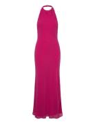 Similina Halter Maxi Dress Maksimekko Juhlamekko Pink Bardot