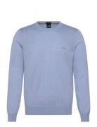 Botto-L Tops Knitwear Round Necks Blue BOSS