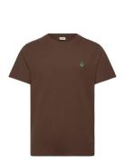 Sdreginald Tops T-shirts Short-sleeved Brown Solid