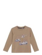 T-Shirt Ls Tops Sweat-shirts & Hoodies Sweat-shirts Beige Minymo