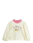 Cat Sp Balloon Sleeve Top Tops T-shirts Long-sleeved T-shirts Cream Mi...