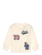 Ls-L/S Tee Tops T-shirts Long-sleeved T-shirts Cream Levi's