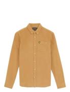 Needle Cord Shirt Tops Shirts Long-sleeved Shirts Beige Lyle & Scott