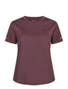 Team Logo Tee Sport T-shirts & Tops Short-sleeved Burgundy Röhnisch