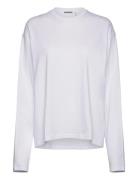 Long-Sleeved Boxy Cotton T-Shirt Tops T-shirts & Tops Long-sleeved Whi...
