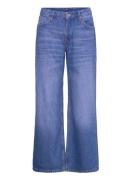 Imoo Low Rise Loose Wide Leg Jeans Bottoms Jeans Wide Blue Weekday