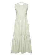 2Nd Linda - Fine Crispy Poplin Maksimekko Juhlamekko Green 2NDDAY