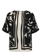 Carnicon Life Ss Top Aop Tops Blouses Short-sleeved Black ONLY Carmako...