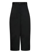 Stretch Cotton Twill Barrel Leg Bottoms Trousers Wide Leg Navy Calvin ...