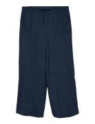 Vmmelaney Hw Loose Pant Wvn Noos Bottoms Trousers Wide Leg Navy Vero M...