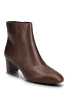 Demi Calfskin Bootie Shoes Boots Ankle Boots Ankle Boots With Heel Bro...